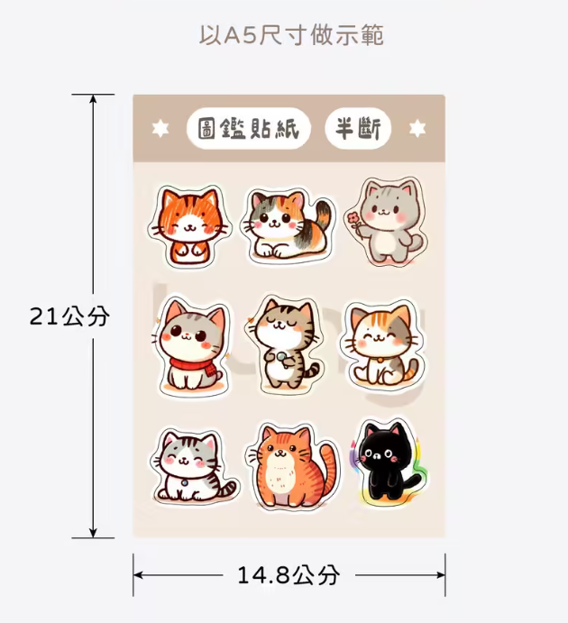 LUNY 圖鑑貼紙完整完稿示意圖